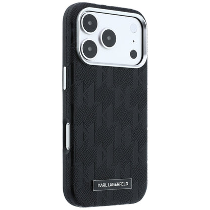 MagSafe-etui til Apple iPhone 18 Pro / 17 Pro, Karl Lagerfeld, Kornet Mono Harpiks Logo, Sort
