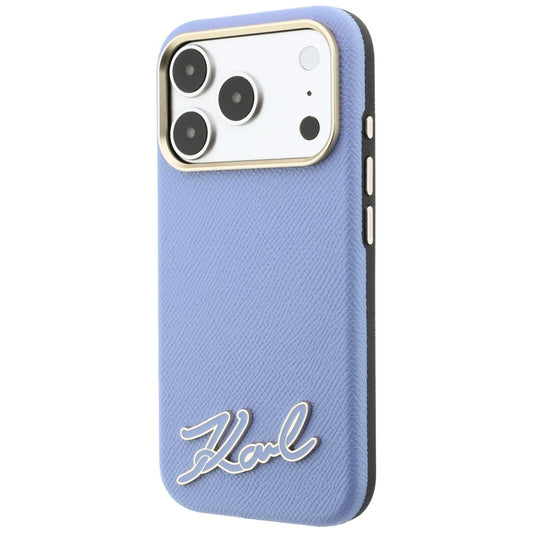MagSafe-etui til Apple iPhone 18 Pro / 17 Pro, Karl Lagerfeld, Kornet Harpiks Signaturlogo, Blå