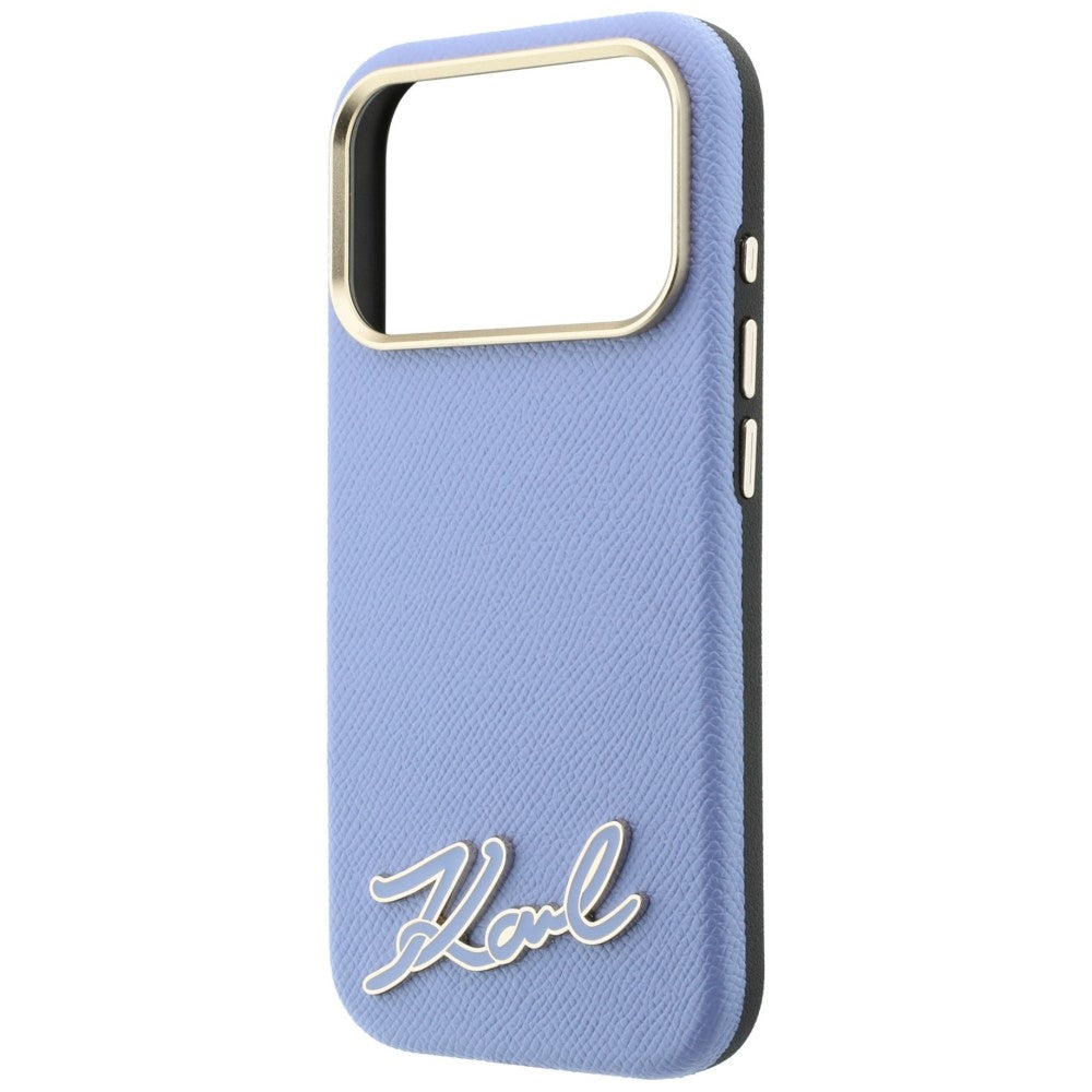 MagSafe-etui til Apple iPhone 18 Pro / 17 Pro, Karl Lagerfeld, Kornet Harpiks Signaturlogo, Blå