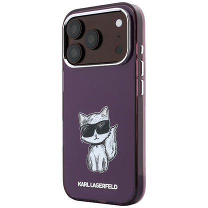 MagSafe-etui til Apple iPhone 18 Pro / 17 Pro, Karl Lagerfeld, HC IML Choupette Body Sketch Print, Vinrød
