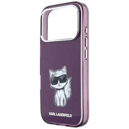 MagSafe-etui til Apple iPhone 18 Pro / 17 Pro, Karl Lagerfeld, HC IML Choupette Body Sketch Print, Vinrød