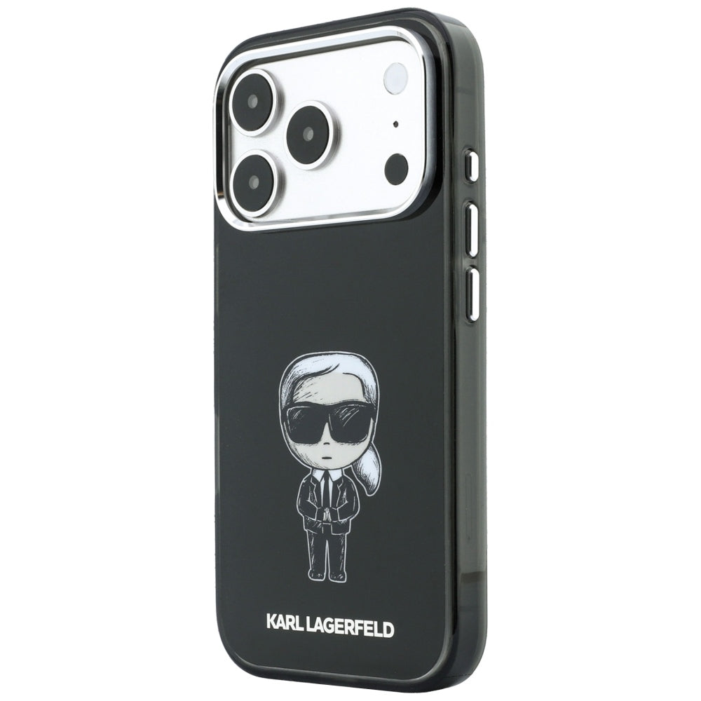 MagSafe-etui til Apple iPhone 18 Pro / 17 Pro, Karl Lagerfeld, HC IML Ikonik Sketch Print, Sort