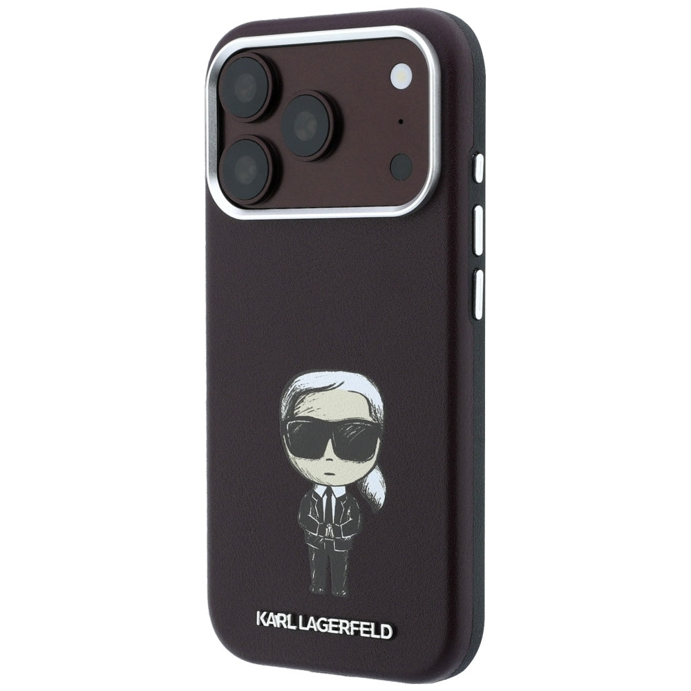 MagSafe-etui til Apple iPhone 18 Pro / 17 Pro, Karl Lagerfeld, Ikonik Sketch, Vinrød