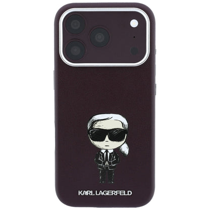 MagSafe-etui til Apple iPhone 18 Pro / 17 Pro, Karl Lagerfeld, Ikonik Sketch, Vinrød
