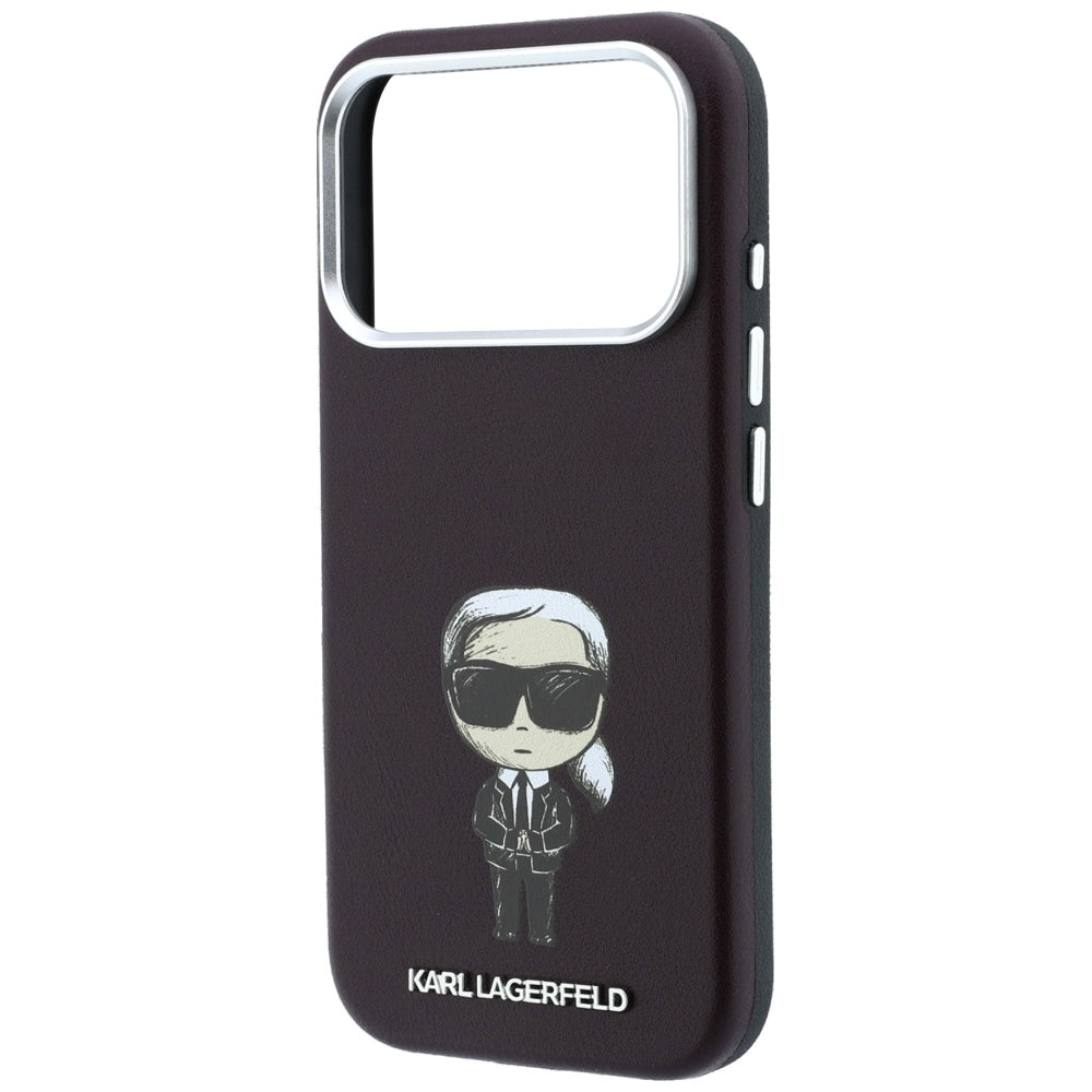 MagSafe-etui til Apple iPhone 18 Pro / 17 Pro, Karl Lagerfeld, Ikonik Sketch, Vinrød