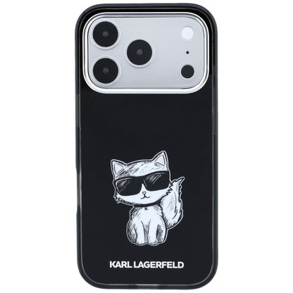 MagSafe-etui til Apple iPhone 18 Pro / 17 Pro, Karl Lagerfeld, IML Choupette Body Sketch Print, Sort