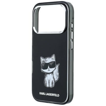 MagSafe-etui til Apple iPhone 18 Pro / 17 Pro, Karl Lagerfeld, IML Choupette Body Sketch Print, Sort