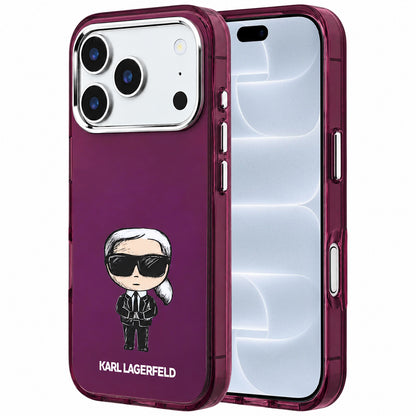MagSafe-cover til Apple iPhone 18 Pro / 17 Pro, Karl Lagerfeld, HC IML Ikonik Sketch Print, bordeauxfarvet