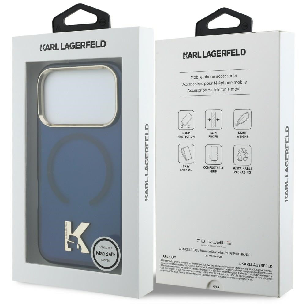 MagSafe Case for Apple iPhone 18 Pro / 17 Pro, Karl Lagerfeld, IML Karl Head Logo, Blue