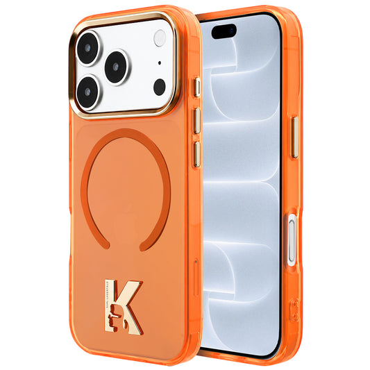 MagSafe-cover til Apple iPhone 18 Pro / 17 Pro, Karl Lagerfeld, IML Karl Head-logo, orange