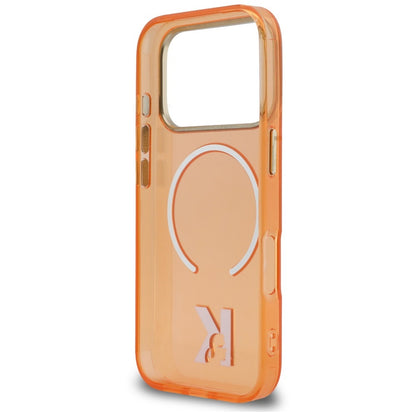 MagSafe Case for Apple iPhone 18 Pro / 17 Pro, Karl Lagerfeld, IML Karl Head Logo, Orange