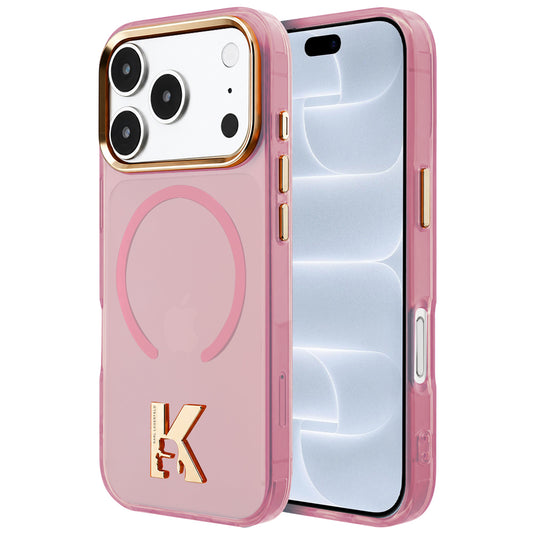 MagSafe-cover til Apple iPhone 18 Pro / 17 Pro, Karl Lagerfeld, IML Karl Head-logo, pink