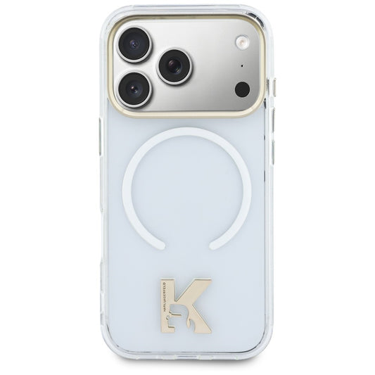 MagSafe-cover til Apple iPhone 18 Pro / 17 Pro, Karl Lagerfeld, IML Karl Head-logo, gennemsigtig