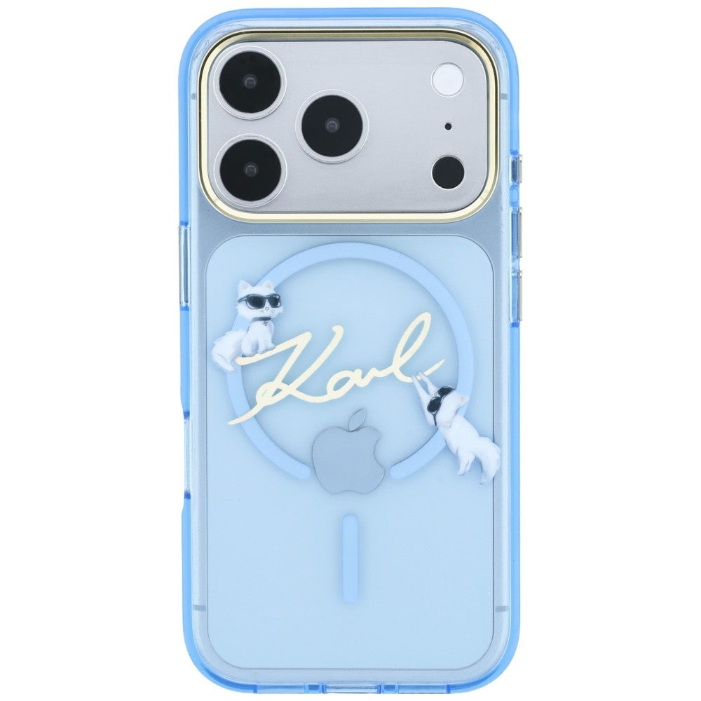 MagSafe-etui til Apple iPhone 18 Pro / 17 Pro, Karl Lagerfeld, IML Karl Script Logo, Blå