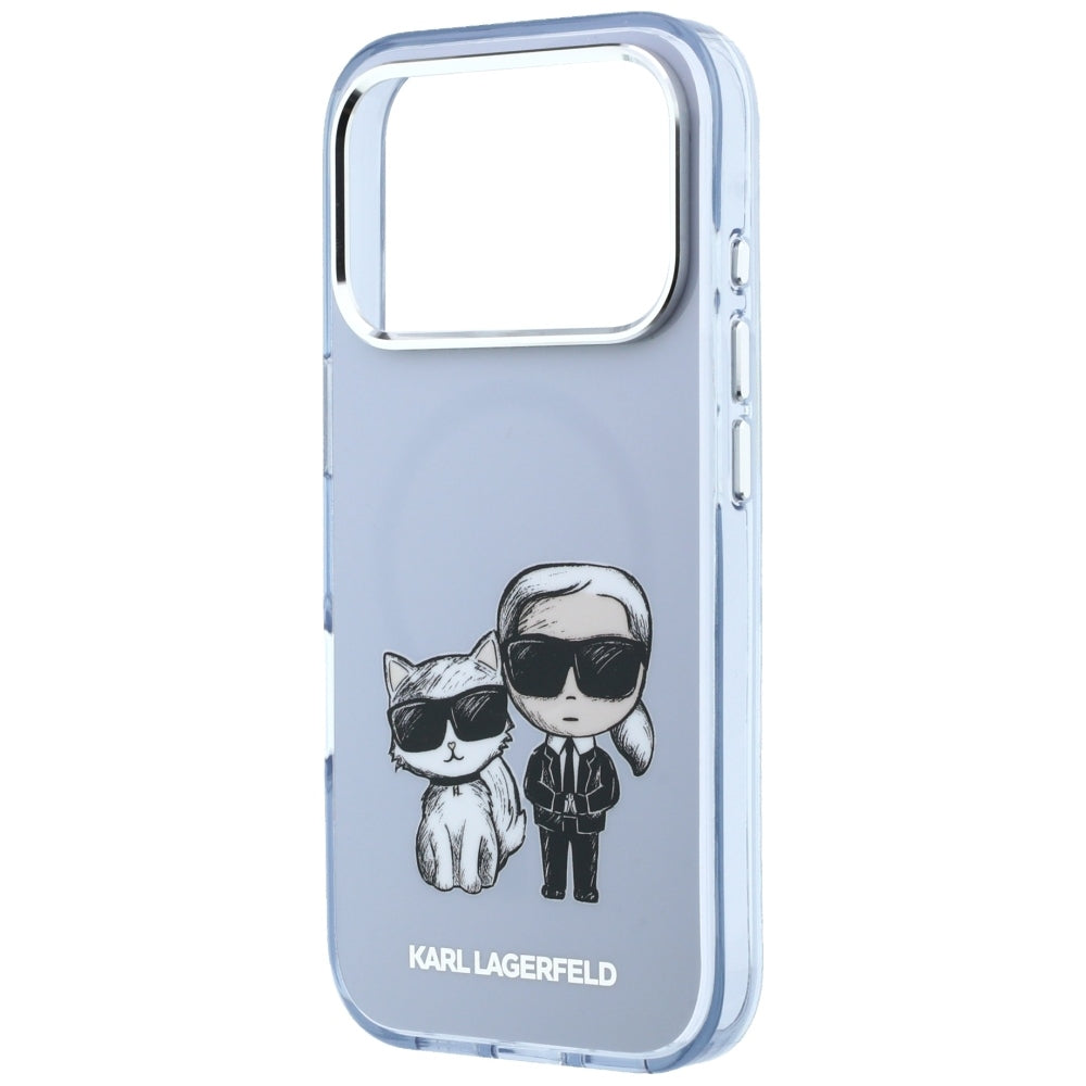 MagSafe-etui til Apple iPhone 18 Pro / 17 Pro, Karl Lagerfeld, IML KC Bodies Sketch Print, Blå