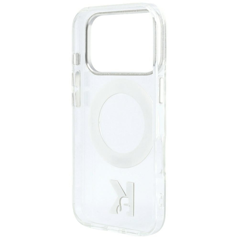 MagSafe-etui til Apple iPhone 18 Pro / 17 Pro, Karl Lagerfeld, IML Ring Stand Kameo Metal, Transparent