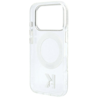 MagSafe-etui til Apple iPhone 18 Pro / 17 Pro, Karl Lagerfeld, IML Ring Stand Kameo Metal, Transparent