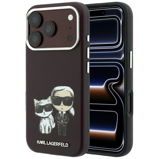 MagSafe-etui til Apple iPhone 18 Pro / 17 Pro, Karl Lagerfeld, KC Bodies Sketch, Vinrød