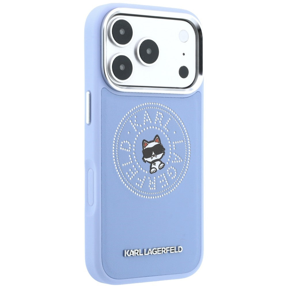 MagSafe-cover til Apple iPhone 18 Pro / 17 Pro, Karl Lagerfeld, Point and Choupette Sketch, blå