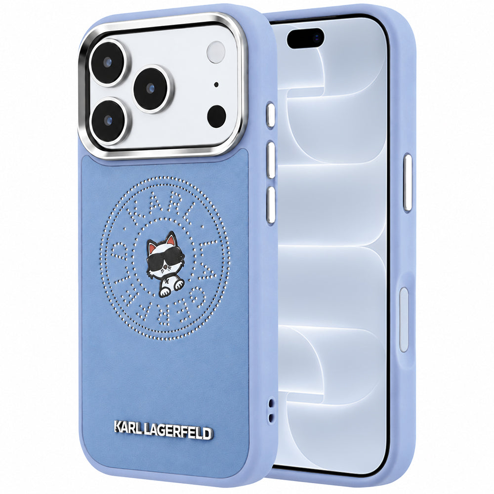 MagSafe-cover til Apple iPhone 18 Pro / 17 Pro, Karl Lagerfeld, Point and Choupette Sketch, blå