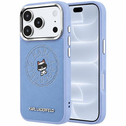 MagSafe-cover til Apple iPhone 18 Pro / 17 Pro, Karl Lagerfeld, Point and Choupette Sketch, blå