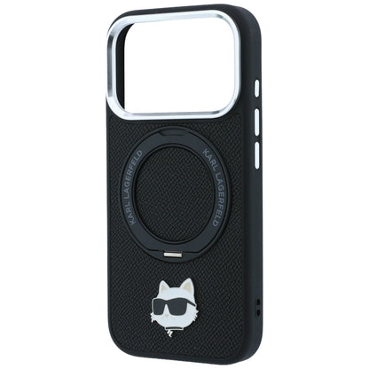 MagSafe-etui til Apple iPhone 18 Pro / 17 Pro, Karl Lagerfeld, Ring Stand 360 Choupette Pin, Sort