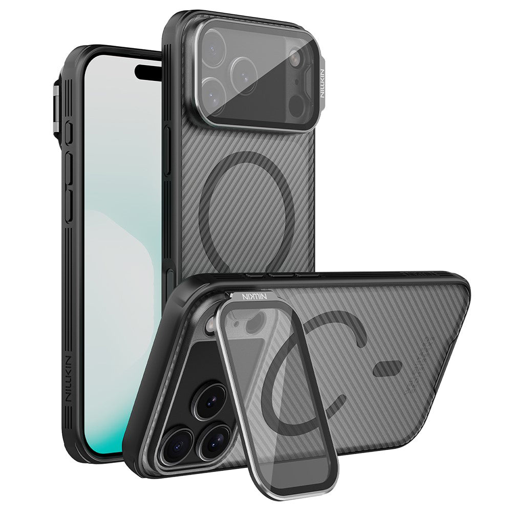 MagSafe-etui til Apple iPhone 18 Pro / 17 Pro, Nillkin, CamShield Prop, Sort Transparent