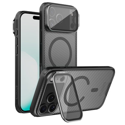 MagSafe-etui til Apple iPhone 18 Pro / 17 Pro, Nillkin, CamShield Prop, Sort Transparent