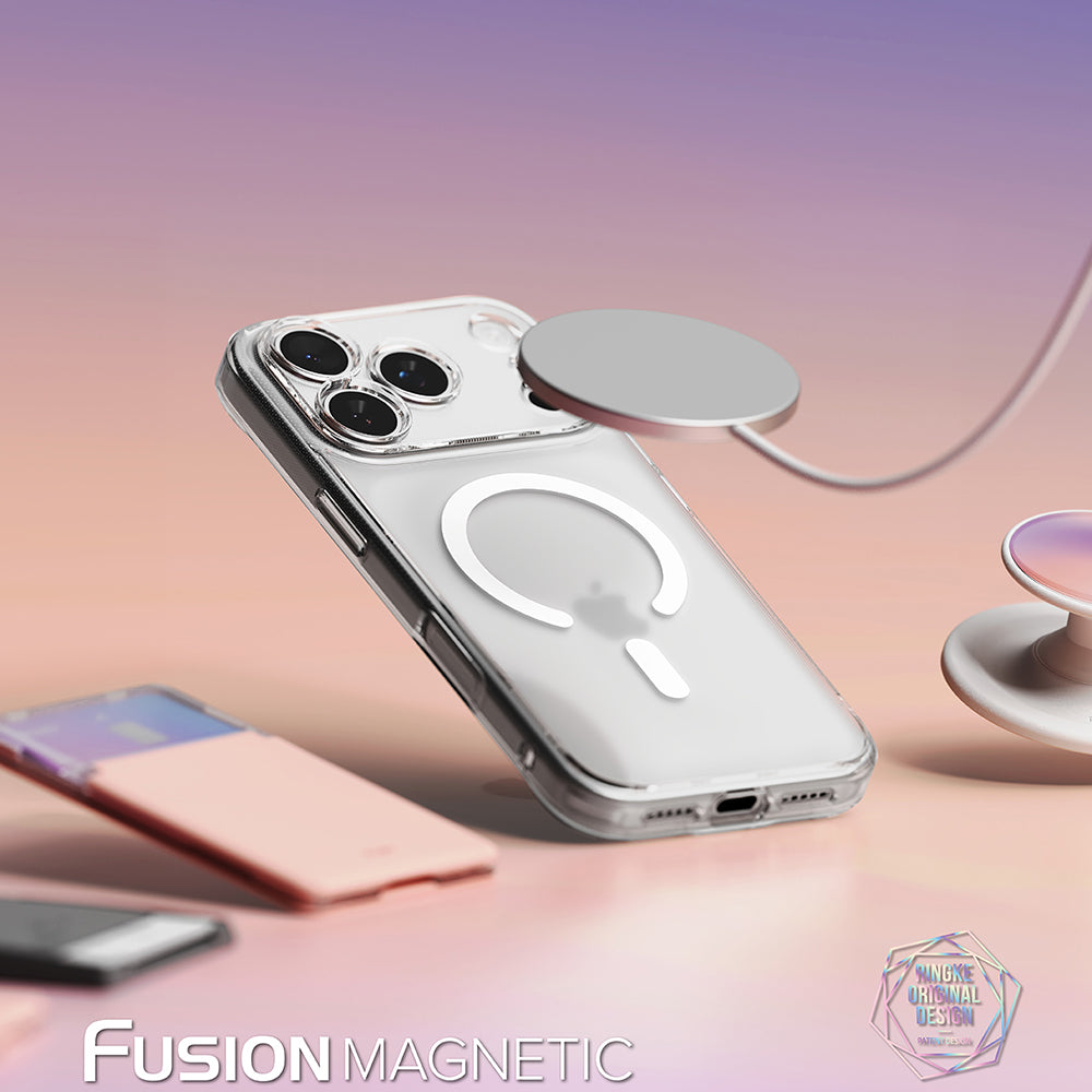 MagSafe-etui til Apple iPhone 18 Pro / 17 Pro, Ringke, Fusion, Mat Transparent