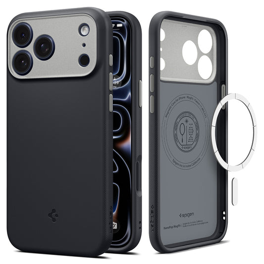 MagSafe-etui til Apple iPhone 18 Pro / 17 Pro, Spigen, Caseology Nano Pop, Sort ACS12177