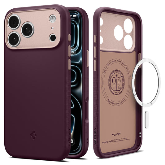 MagSafe-etui til Apple iPhone 18 Pro / 17 Pro, Spigen, Caseology Nano Pop, Vinrød ACS12179