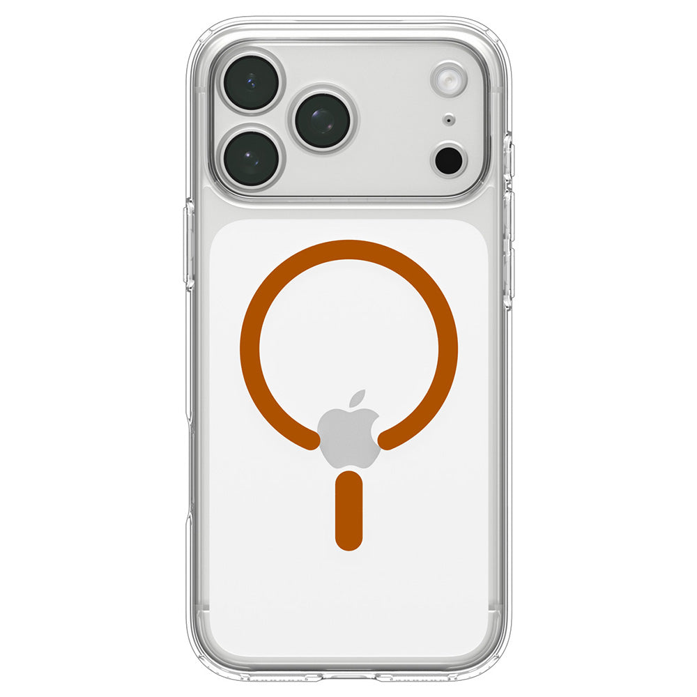 MagSafe-etui til Apple iPhone 18 Pro / 17 Pro, Spigen, Ultra Hybrid, Transparent Orange ACS12159