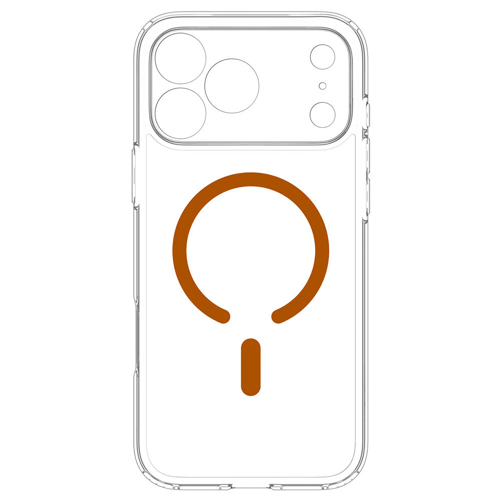 MagSafe-etui til Apple iPhone 18 Pro / 17 Pro, Spigen, Ultra Hybrid, Transparent Orange ACS12159