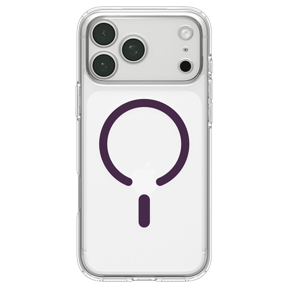 MagSafe-cover til Apple iPhone 18 Pro / 17 Pro, Spigen, Ultra Hybrid, gennemsigtig bordeaux ACS12335