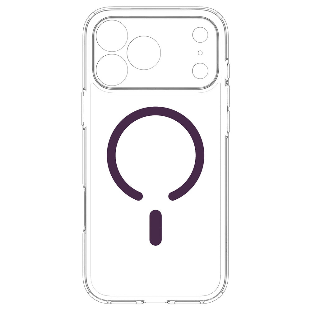 MagSafe-cover til Apple iPhone 18 Pro / 17 Pro, Spigen, Ultra Hybrid, gennemsigtig bordeaux ACS12335