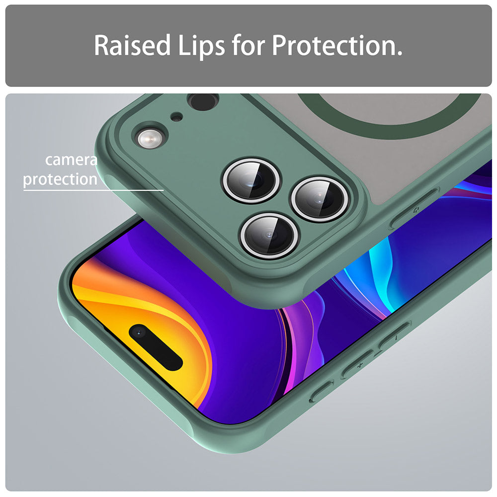 MagSafe-etui til Apple iPhone 18 Pro / 17 Pro, Techsuit, HaloFrost II, Grøn