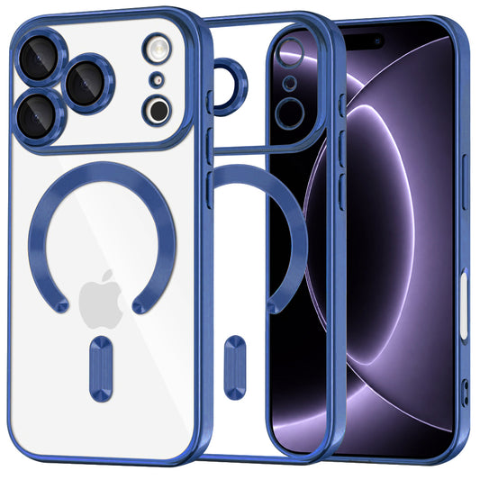 MagSafe-etui til Apple iPhone 18 Pro / 17 Pro, Techsuit, Luxury Crystal, Mørkeblå