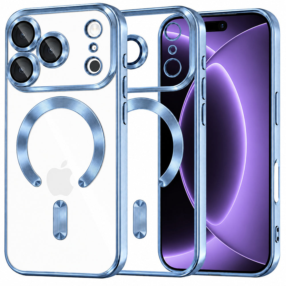 MagSafe-etui til Apple iPhone 18 Pro / 17 Pro, Techsuit, Luxury Crystal, Blå