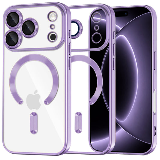 MagSafe-etui til Apple iPhone 18 Pro / 17 Pro, Techsuit, Luxury Crystal, Lys lilla
