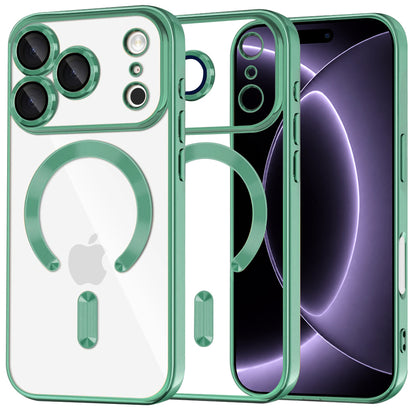 MagSafe-etui til Apple iPhone 18 Pro / 17 Pro, Techsuit, Luxury Crystal, Lysegrøn