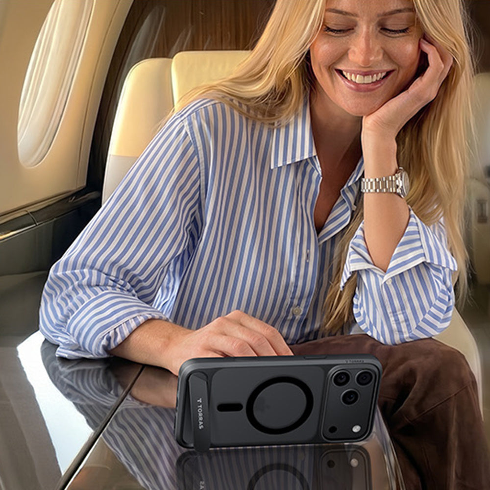 MagSafe-etui til Apple iPhone 18 Pro / 17 Pro, Torras, Ostand L1 Guardian, Sort