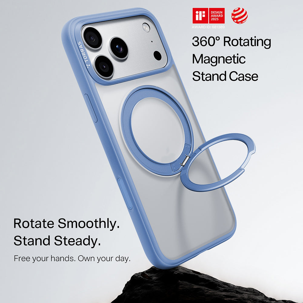 MagSafe-etui til Apple iPhone 18 Pro / 17 Pro, Torras, Ostand O1 Guardian, Blå