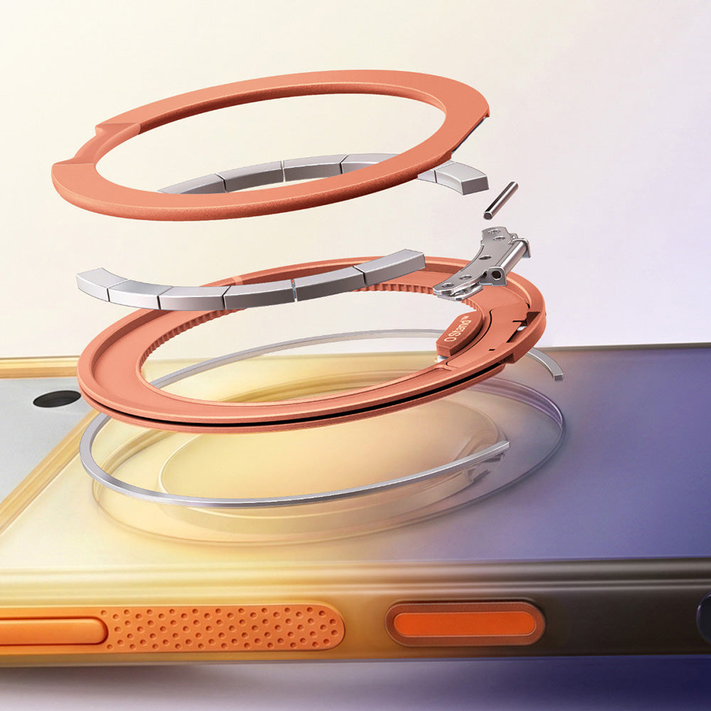 MagSafe-etui til Apple iPhone 18 Pro / 17 Pro, Torras, Ostand O3 Air Gradient, Blå Orange