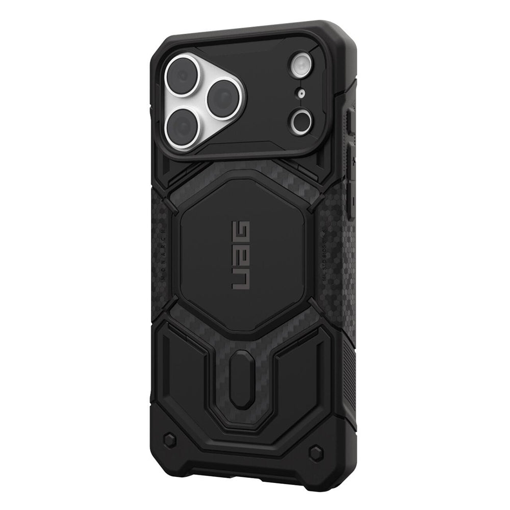 MagSafe-etui til Apple iPhone 18 Pro / 17 Pro, Urban Armor Gear, Monarch Pro Carbon, Sort