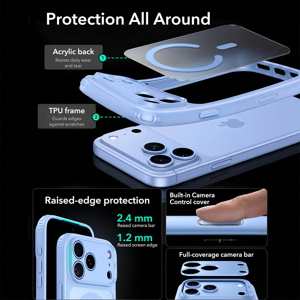MagSafe-etui til Apple iPhone 18 Pro, ESR, Classic Hybrid, Satinblå