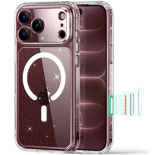 MagSafe-etui til Apple iPhone 18 Pro, ESR, Classic Hybrid Shimmer, Transparent