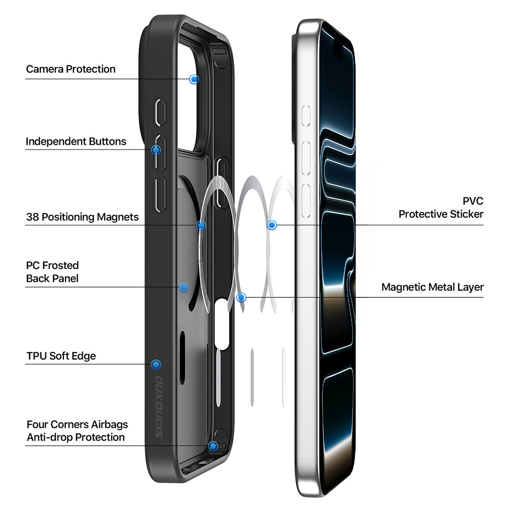 MagSafe-cover til Apple iPhone 18 Pro Max / 17 Pro Max, DUX DUCIS, Yind, lyserød
