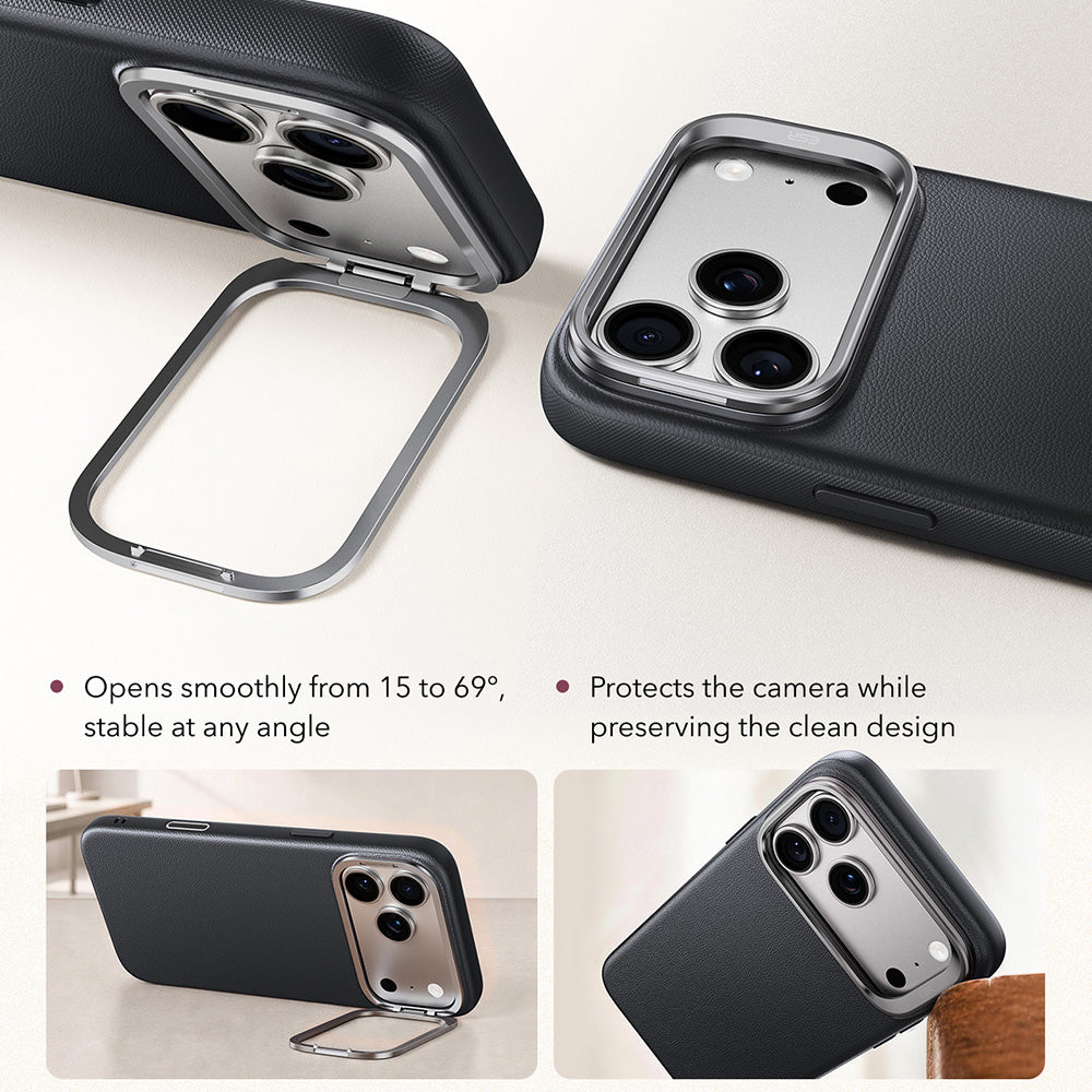 MagSafe-etui til Apple iPhone 18 Pro Max / 17 Pro Max, ESR, Atelier med Kickstand, Sort