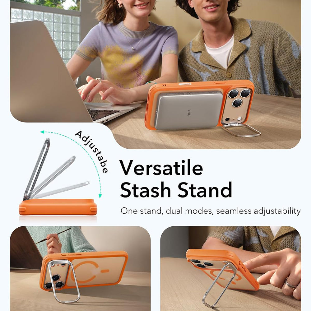 MagSafe-etui til Apple iPhone 18 Pro Max / 17 Pro Max, ESR, Classic Hybrid Kickstand, Satin Orange