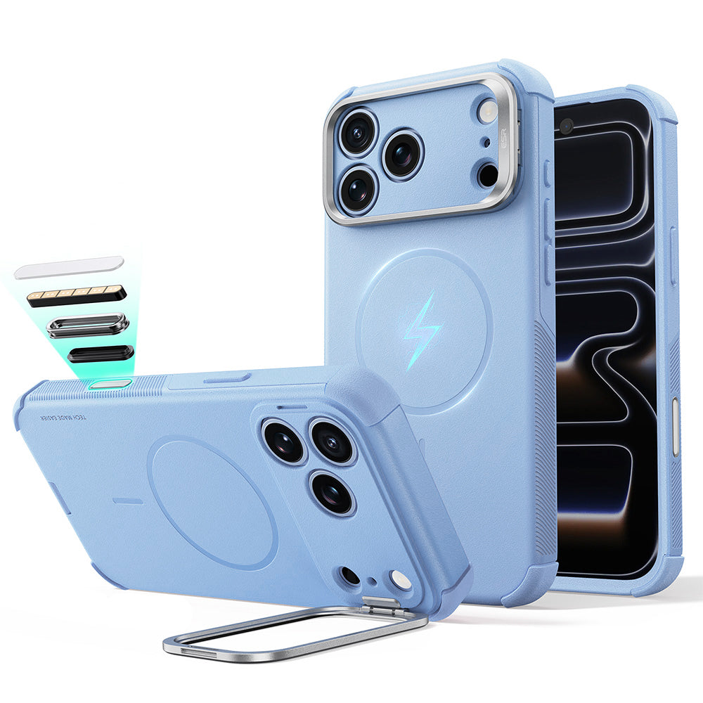 MagSafe-etui til Apple iPhone 18 Pro Max / 17 Pro Max, ESR, Cyber Armor Kickstand, Blå